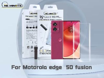 Picture of UV Glue Curved Tempered Glass Screen Protector For Motorola Edge 50 Fusion Screen Guard Gorilla Glass Protector With Easy Installation Kit (Edge 50 Fusion)