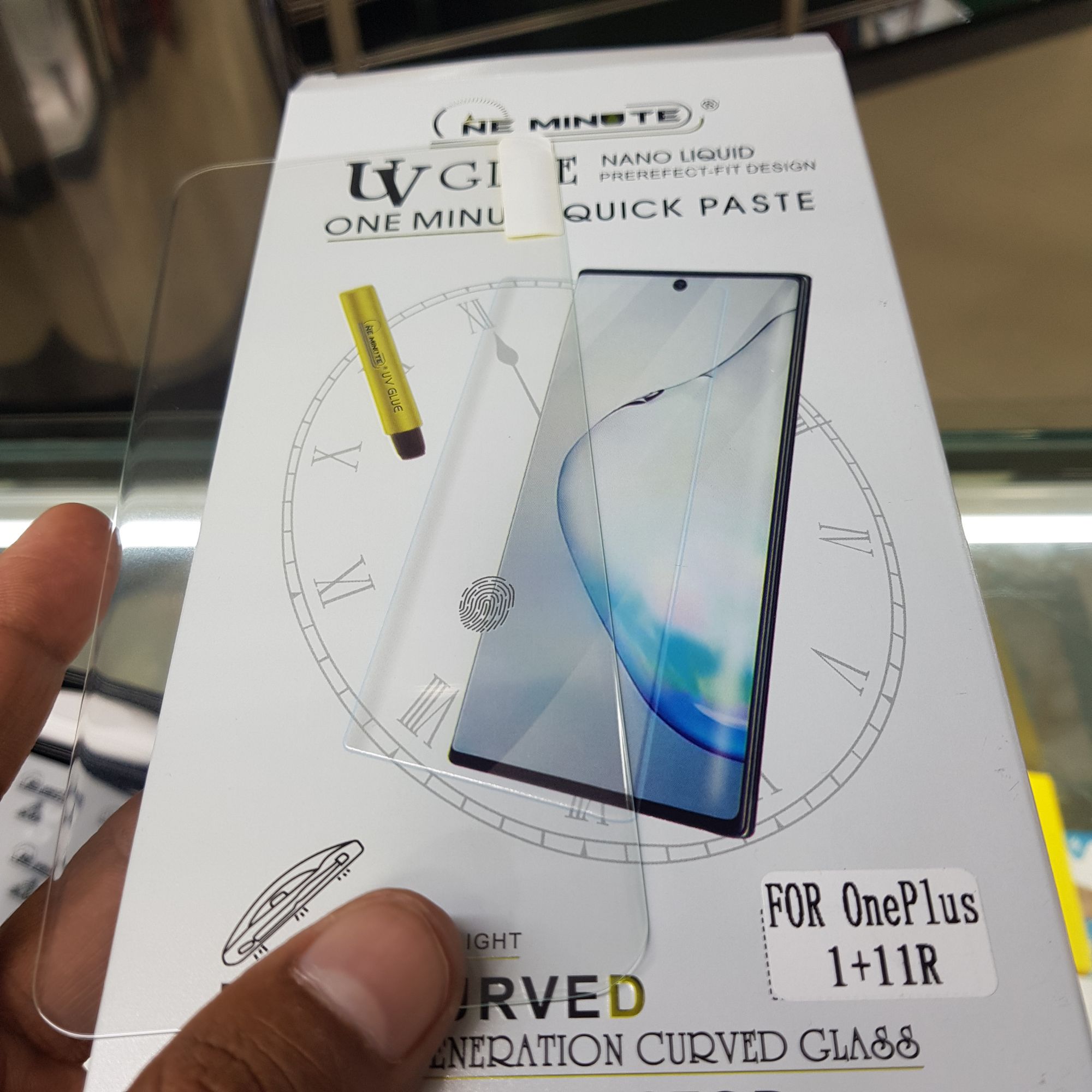 Picture of Oneplus 11R Mossily Full HD Curved Edge Liquid UV Tempered Glass Screen Protector