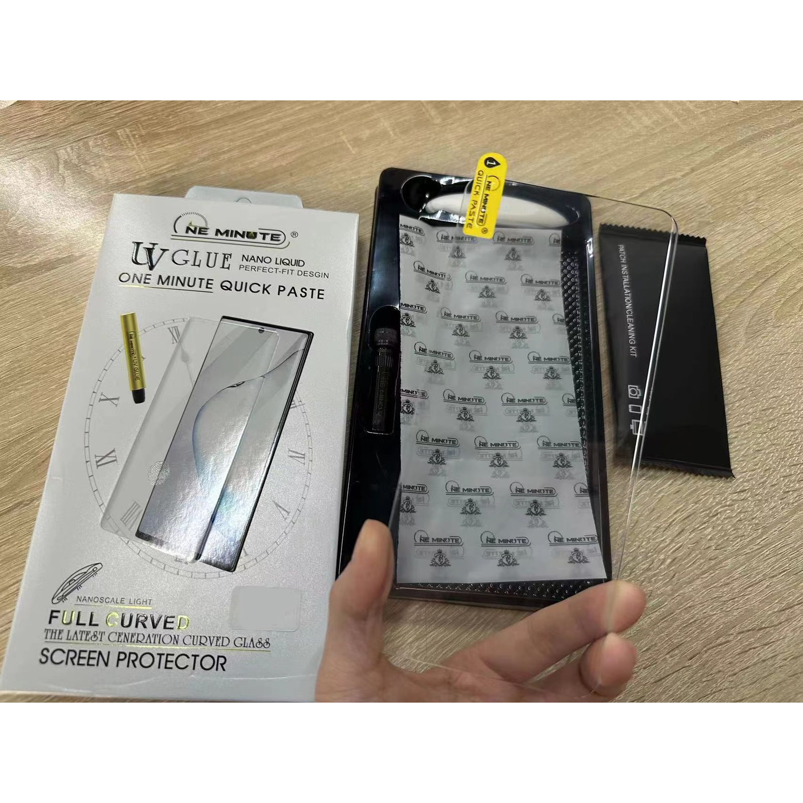 Picture of For Motorola Edge 40 One Minute UV Glass Light Adhesive Full Glue Curved Glass Screen Protector Transparent