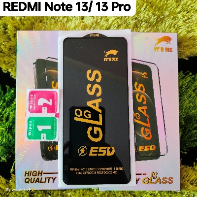 Picture of For Redmi Note 13 / Redmi Note 13 Pro Screen Protector Glass Premium Smoth Touch Respons Full Curved Display Gorila Glass Redmi Note 13 4g/5g / Redmi Note 13 Pro 4g/5g Tempered Gorial Glass Screen Protecor