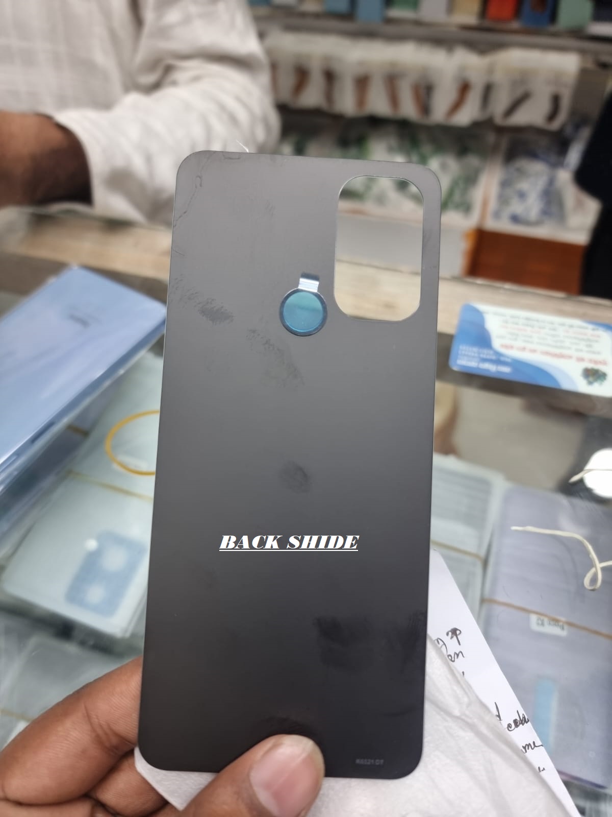 Picture of Replacement Backshell Glass Panel for Symphony Z55 Battery Back Door Housing