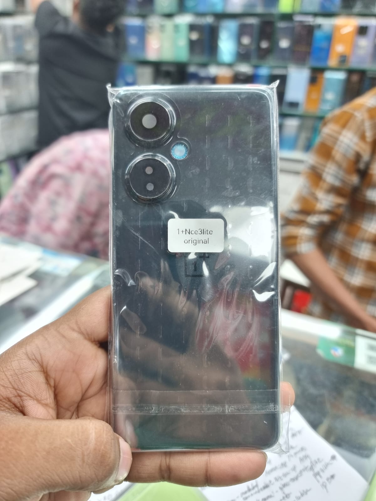 Picture of Replacement Backshell Glass Panel + middle fram  for Oneplus Nord CE 3 Lite 5G Battery Back Door Housing