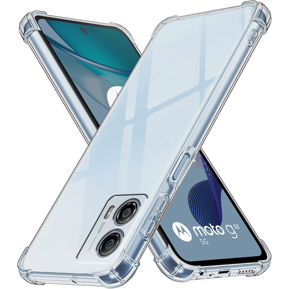 Picture of For Motorola Moto G53 / G73 Premium Silicone Case Crystal Clear Soft TPU Ultra-Thin Transparent Flexible Protective Mobile Phone Back Cover