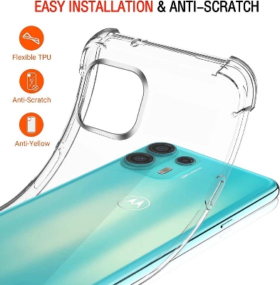 Picture of For Motorola Moto G72 Crystal Silicone Clear Transparent Shockproof Back Cover Phone case