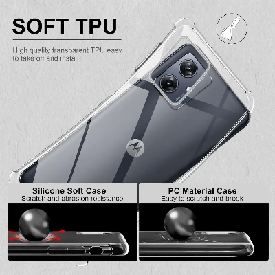 Picture of Back Cover for Motorola Moto G54 G84 5G Slim Fit TPU Protective Silicone Phone Cover Soft Case