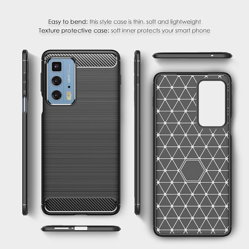 Picture of For Motorola Edge 20 Pro New Carbon Fiber Soft Silicon Case Back Cover
