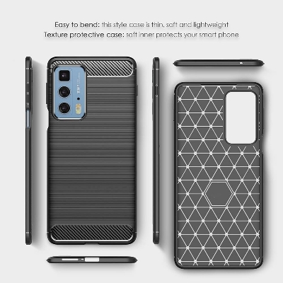 Picture of For Motorola Edge 20 Pro New Carbon Fiber Soft Silicon Case Back Cover