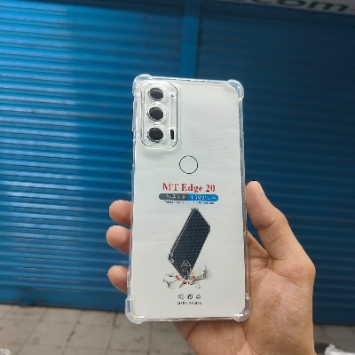 Picture of Motorola edge 20 প্রিমিয়াম সিলিকন কেস ক্রিস্টাল ক্লিয়ার সফট tpu আল্ট্রা-থিন স্বচ্ছ নমনীয় প্রতিরক্ষামূলক মোবাইল ফোন ব্যাক কভার (Back Case Cover For Smartphone)