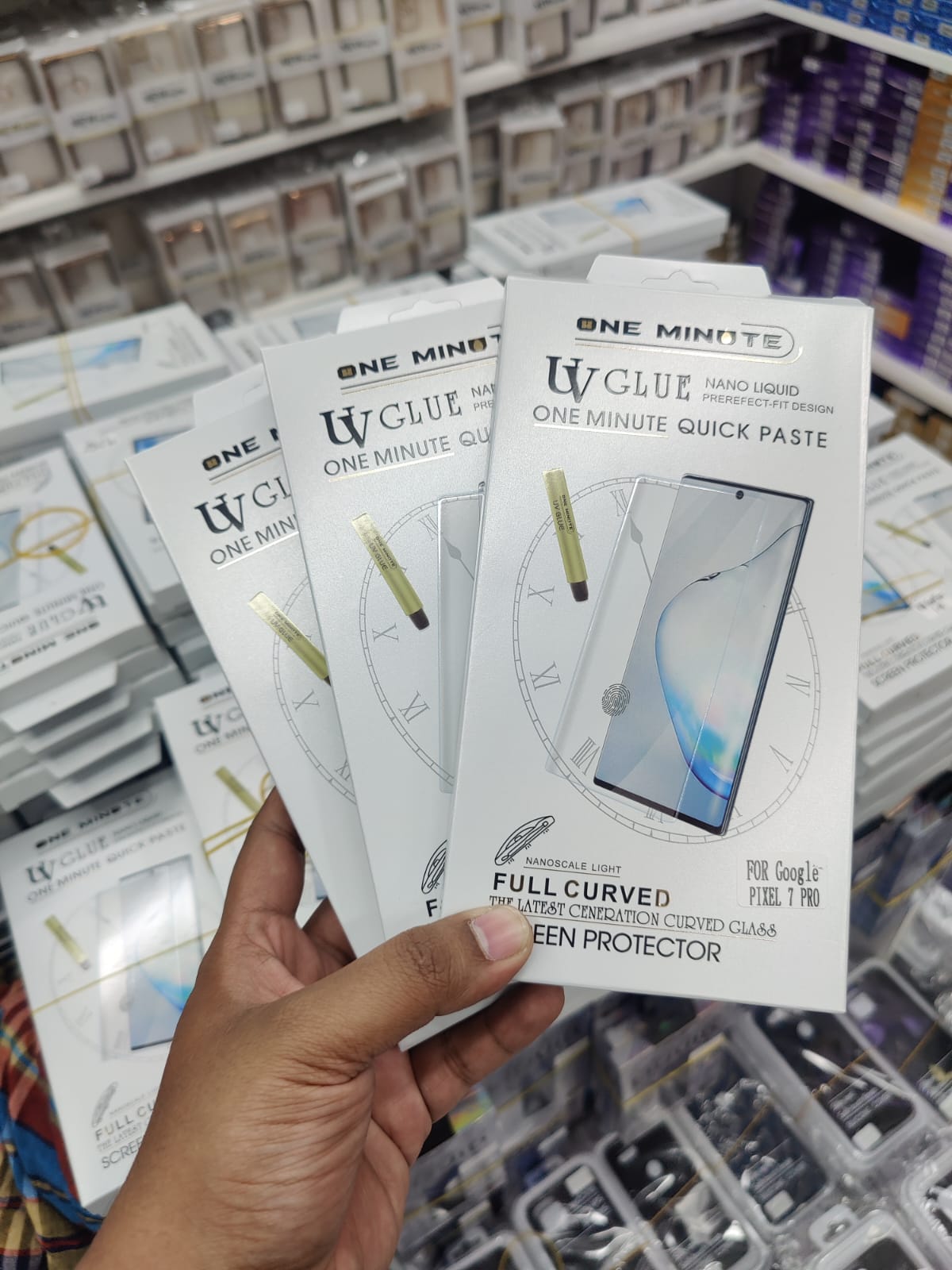 Picture of FOR GOOGLE PIXEL 7 PRO UV LIGHT ADHESIVE TEMPERED GLASS SCREEN PROTECTOR TRANSPARENT