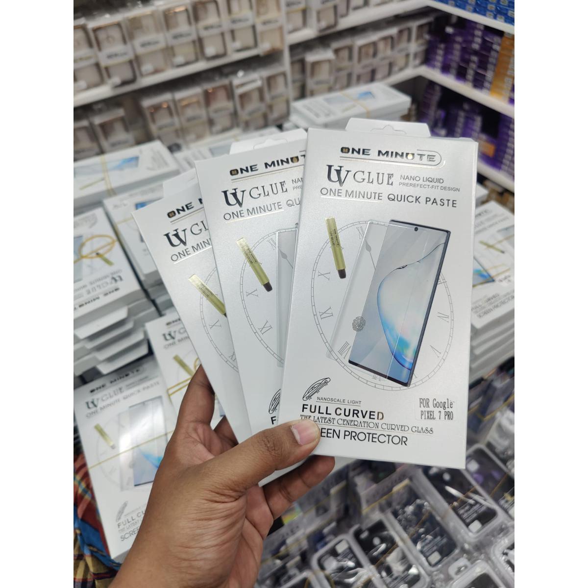 Picture of FOR GOOGLE PIXEL 7 PRO UV LIGHT ADHESIVE TEMPERED GLASS SCREEN PROTECTOR TRANSPARENT