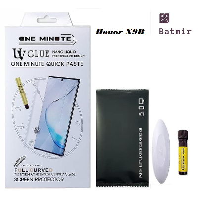 Picture of For honor X9B (A+ GRADE) Premium UV Tempered Glass Screen Protector Curved with Liquid Glue and UV Light -Transparent Clear