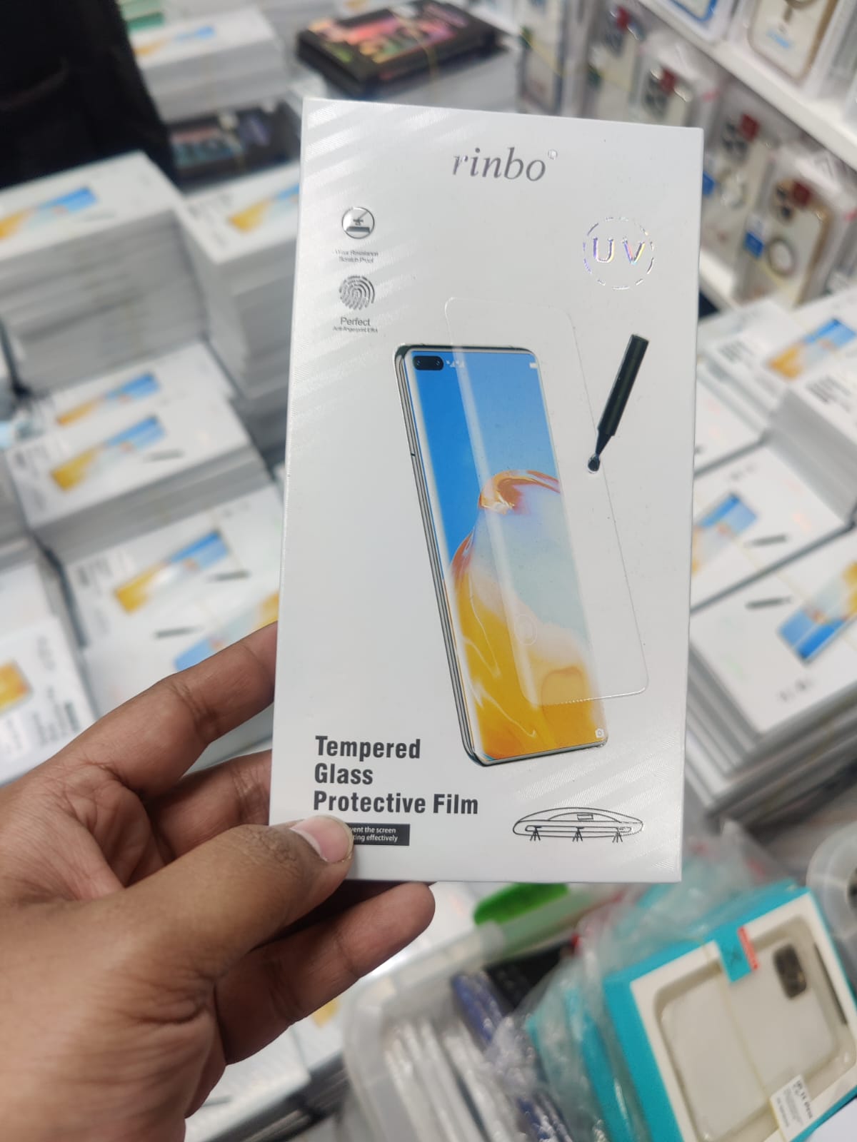 Picture of FOR REALME 10 PRO PLUS/11 PRO/11 PRO PLUS/12 PRO/12 PRO PLUS TRANSPARENT UV LIGHT ADHESIVE TEMPERED GLASS SCREEN PROTECTOR