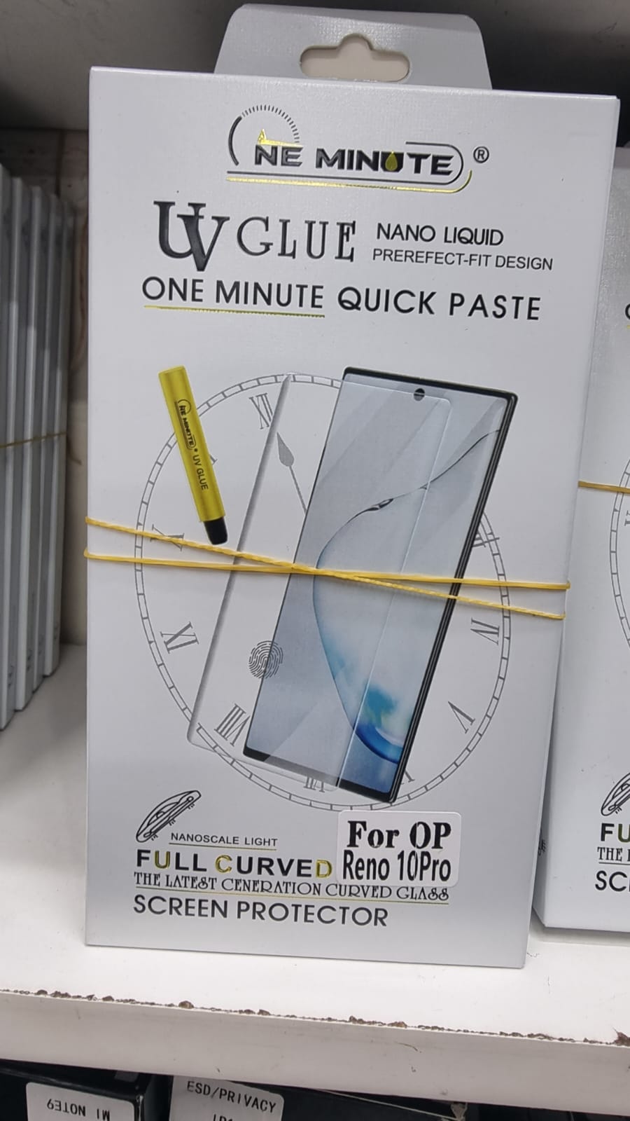 Picture of For Oppo reno 10 pro One minute A+ GRADE UV Light Adhesive Tempered Glass Screen Protecto