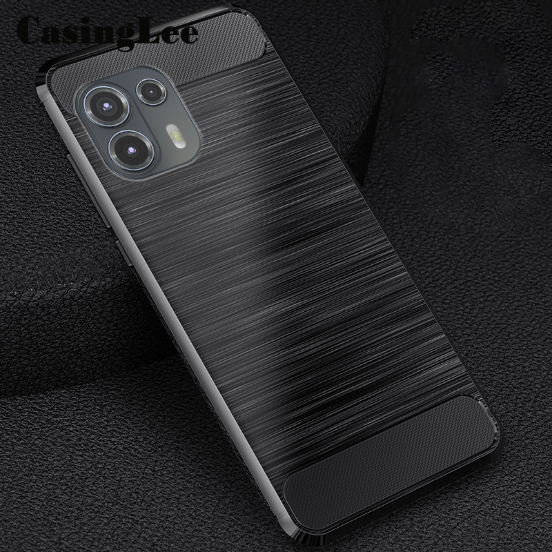 Picture of Casinglee For Motorola Edge 20 Lite / Moto Edge 20 Fusion Case Carbon fiber drawing Soft Silicon Back Cover for Moto Edge 20 Lite / Moto Edge 20 Fusion Phone cases For girls and Boys