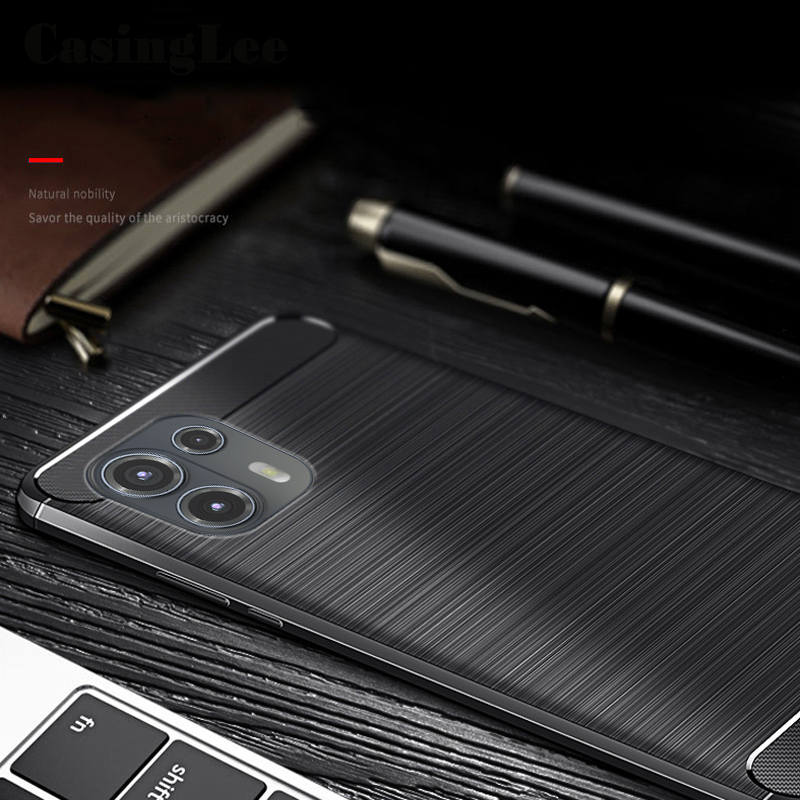 Picture of Casinglee For Motorola Edge 20 Lite / Moto Edge 20 Fusion Case Carbon fiber drawing Soft Silicon Back Cover for Moto Edge 20 Lite / Moto Edge 20 Fusion Phone cases For girls and Boys
