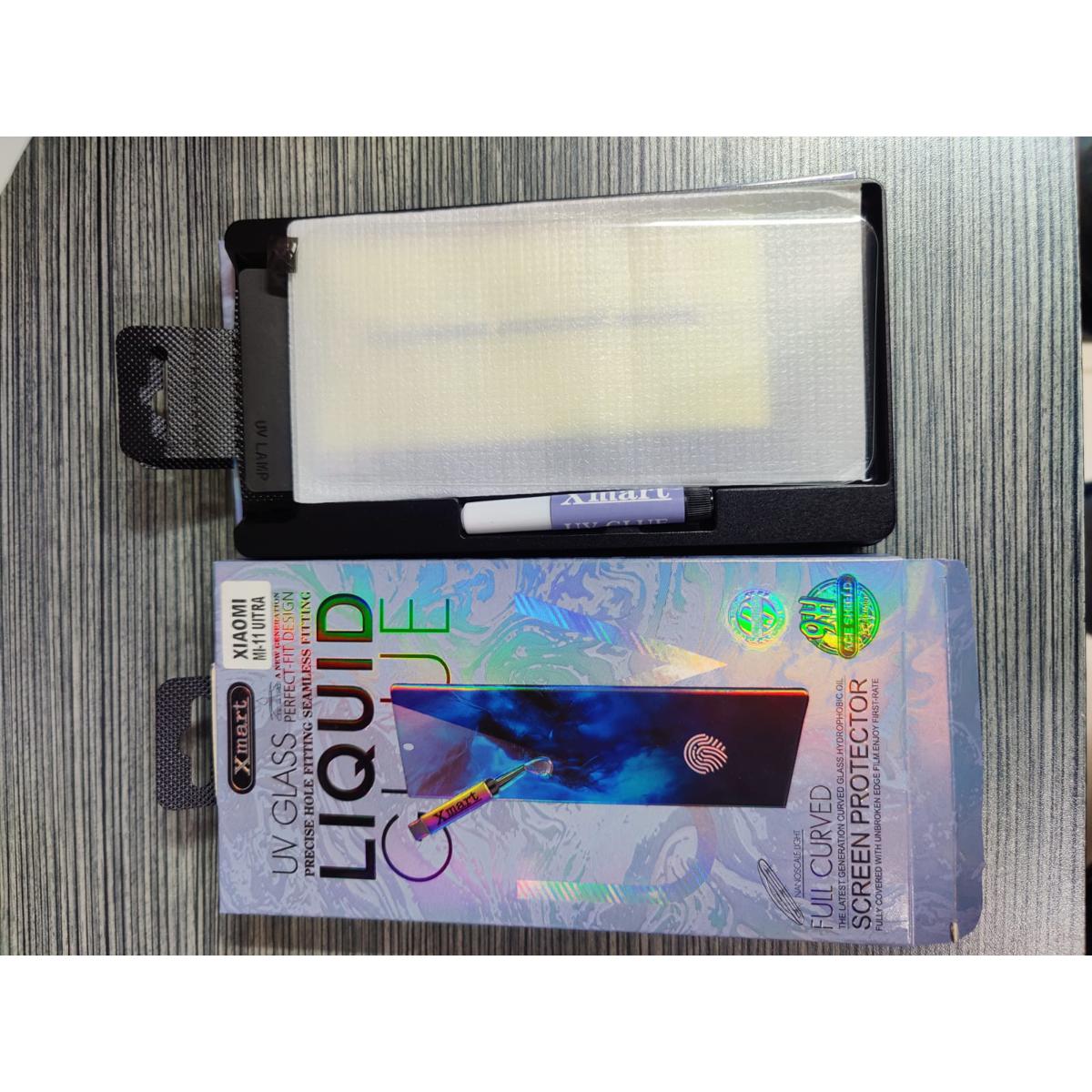 Picture of UV Light Adhesive Tempered Glass Screen Protector for Xiaomi MI 11/ 11 Pro/ 11 Ultra/ 12/ 12 Pro/ 12 Pro Transparent