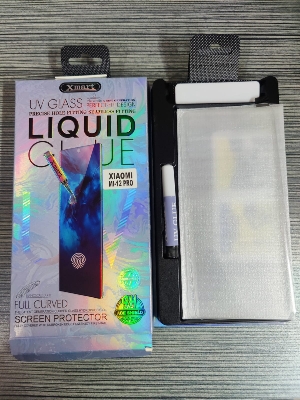 Picture of UV Light Adhesive Tempered Glass Screen Protector for Xiaomi MI 11/ 11 Pro/ 11 Ultra/ 12/ 12 Pro/ 12 Pro Transparent