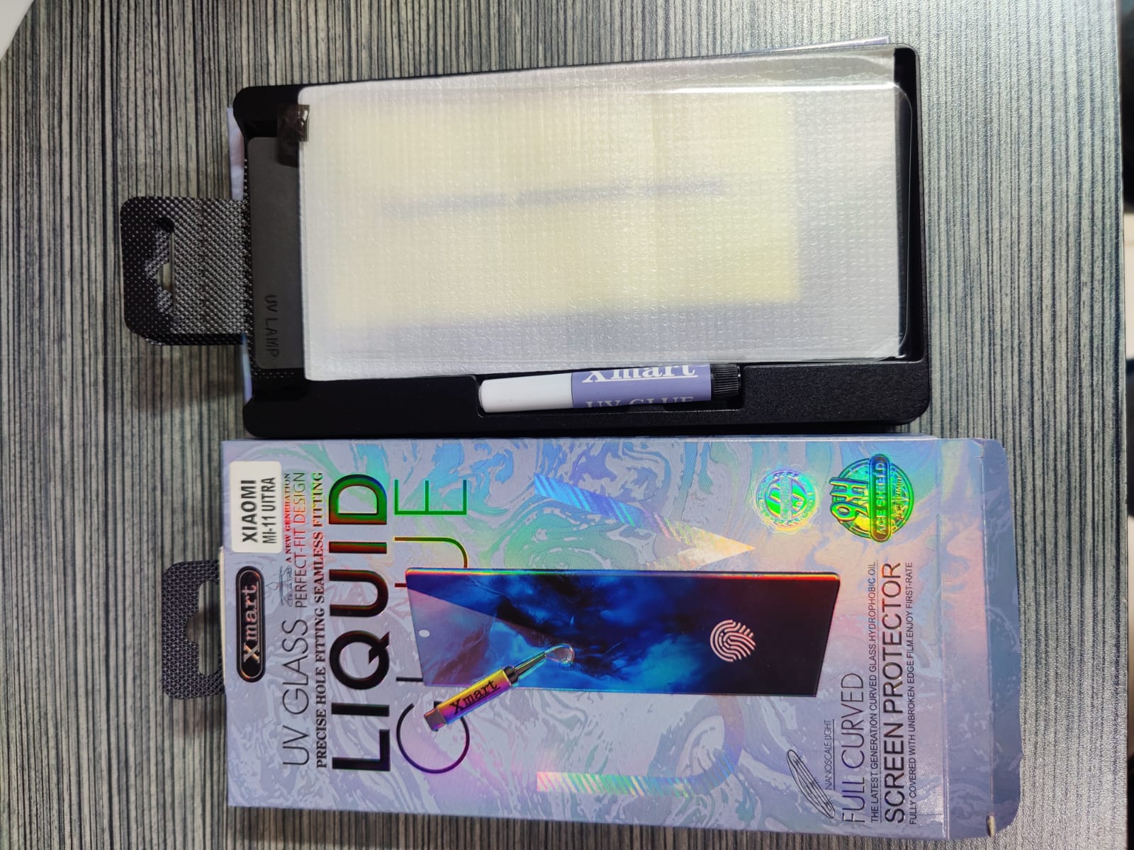 Picture of UV Light Adhesive Tempered Glass Screen Protector for Xiaomi MI 11/ 11 Pro/ 11 Ultra/ 12/ 12 Pro/ 12 Pro Transparent