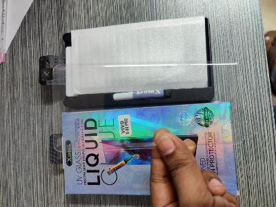 Picture of UV Light Adhesive Tempered Glass Screen Protector for VIVO X80/X70/X60 Transparent