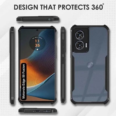 Picture of Motorola Edge 50 Fusion Xundd Protective Airbag Bumper Transparent Back Side Clear Phone Case For Motorola Edge 50 Back Cover