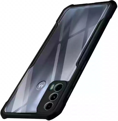 Picture of For Motorola Moto E30 / Moto E40 / Moto E20 Shockproof TPU Bumper Clear Acrylic Mobile Phone Case Back Cover (Back Case Cover