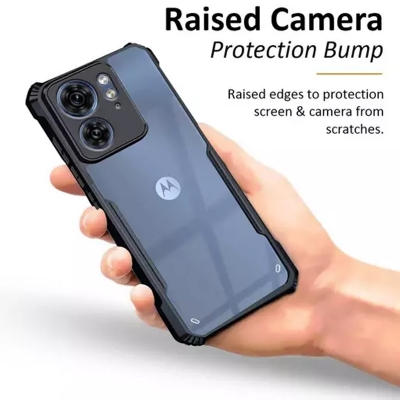 Picture of For Motorola Edge 40 Xundd Shockproof TPU Bumper Clear Acrylic Mobile Phone Case For Motorola Edge 40 Back Cover