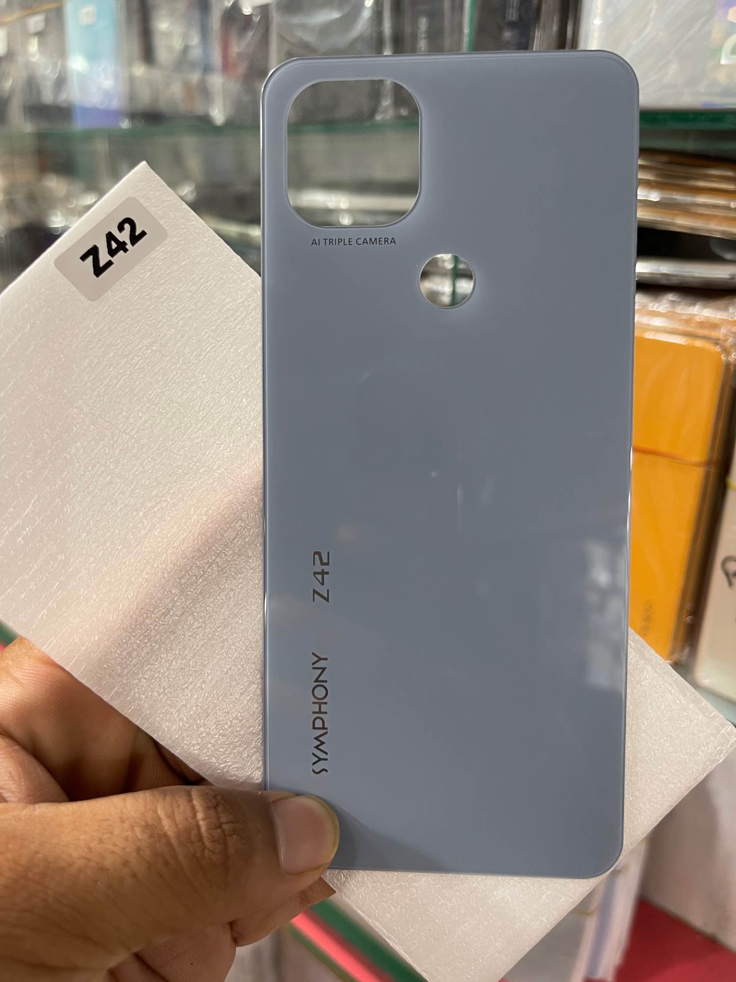 Picture of Replacement Backshell Glass Panel for Symphony Z42 Battery Back Door Housing