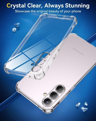 Picture of Samsung Galaxy S23 FE 5G TPU Back Cover Shockproof Silicone Bumper - Transparent (With Camera Protection)