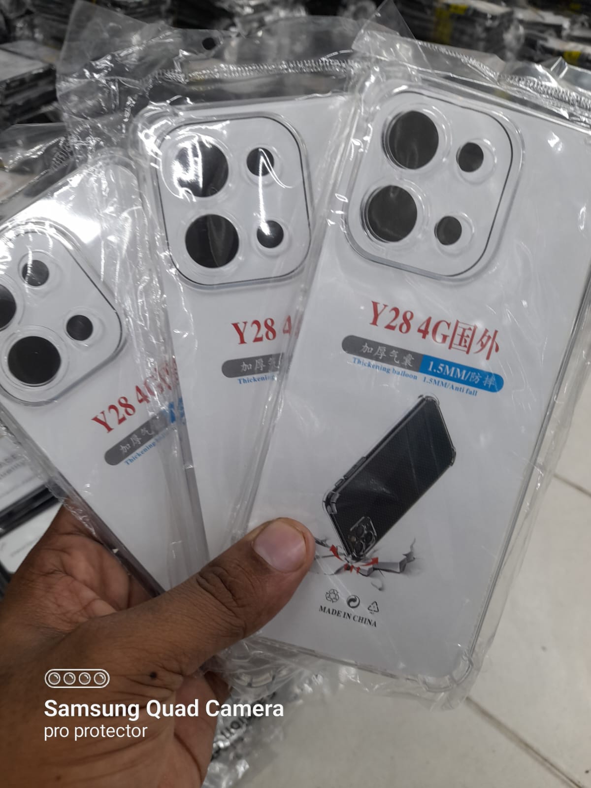 Picture of Vivo Y28 4G Soft Thick Air-Bag Silicone Clear Bumper Back Cover Transparent Phone