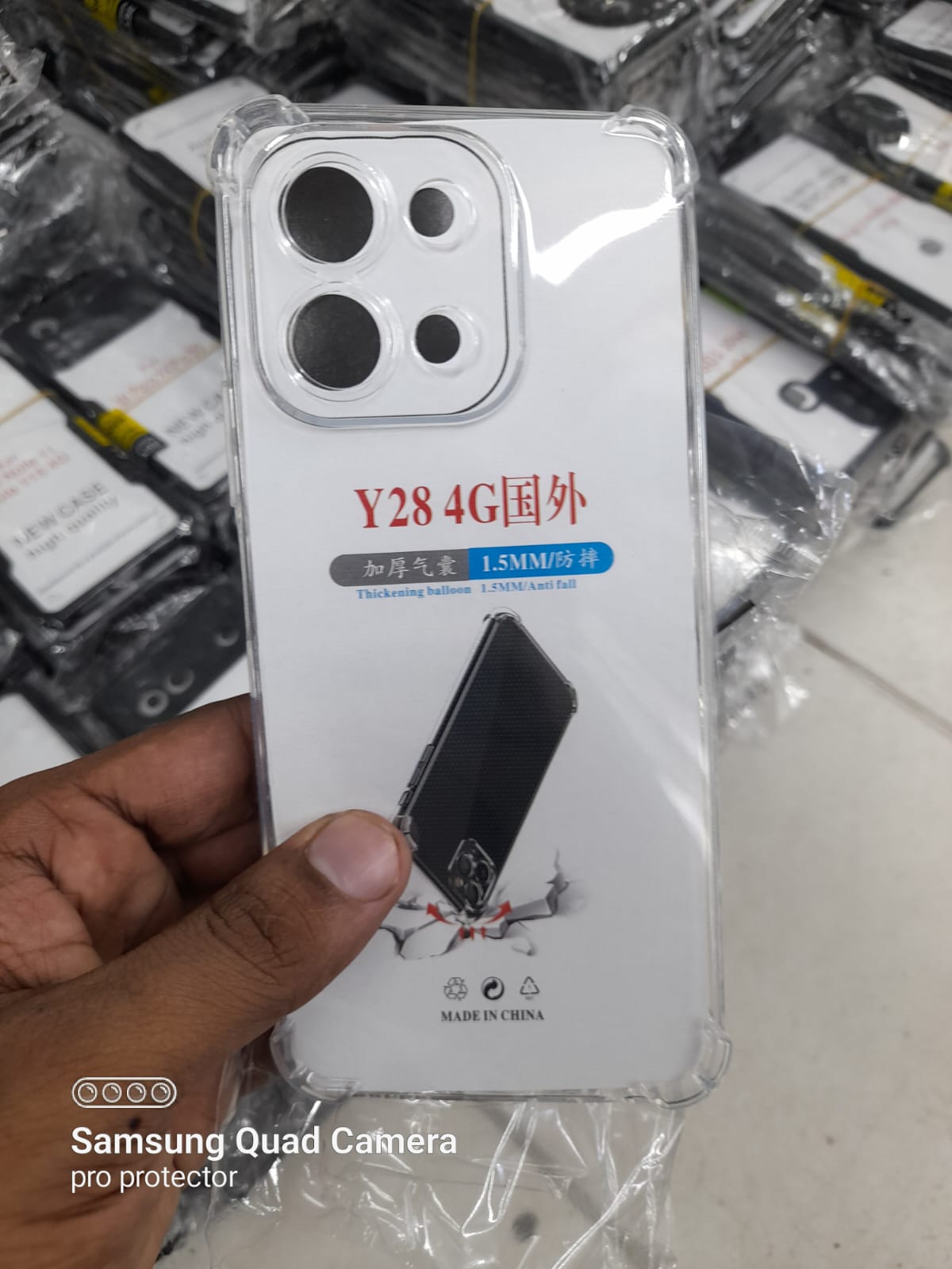 Picture of Vivo Y28 4G Soft Thick Air-Bag Silicone Clear Bumper Back Cover Transparent Phone