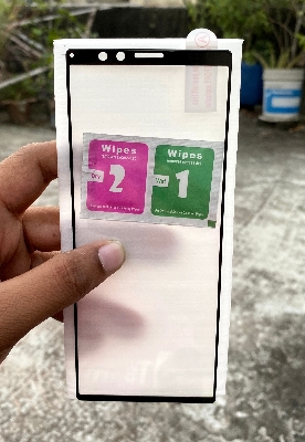 Picture of For Sony Xperia 1 Full Tempered Glass Full Glue Premium Quality Ultra Clear Anti-scratch, Anti Oil Stains Screen Protector Edge To Edge Full Screen Coverage Glass Protector