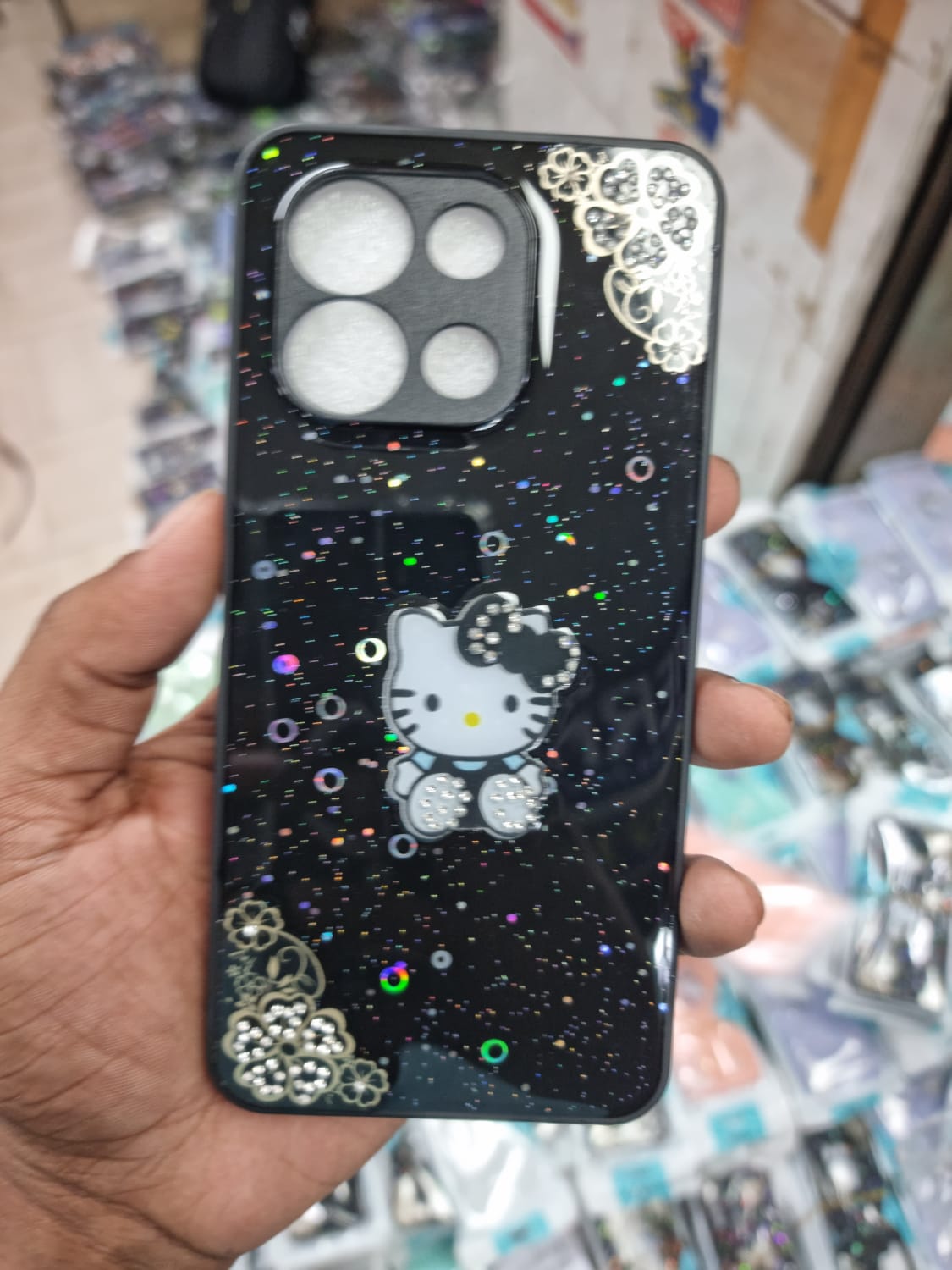 Picture of For Symphony Z60 / Symphony Z60 Plus high quality Glitter Butterfly Pattern Case Plastic Polycarbonate Phone Back Cover