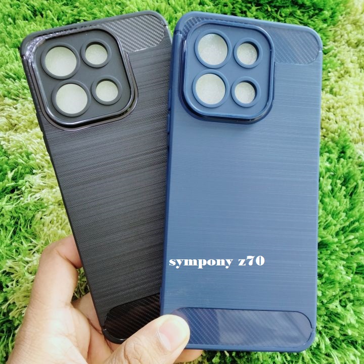 Picture of For Symphony Z70 Slim Carbon Case Liquid Silicone Stylish and Protective Back Cover Case for Your Device