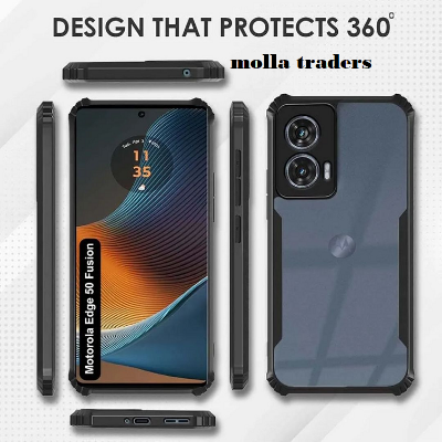 Picture of Motorola Edge 50 Fusion Xundd Protective Airbag Bumper Transparent Back Side Clear Phone Case For Motorola Edge 50 Back Cover