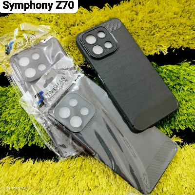 Picture of For Symphony Z70 Slim Carbon Case Liquid Silicone Stylish and Protective Back Cover Case for Your Device