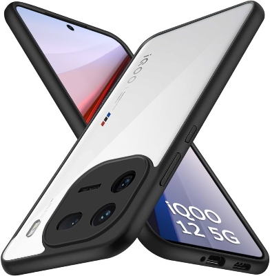 Picture of For Vivo IQOO 12 - Transparent Silica Gel Matte ShockProof Slim Thin Back Cover Phone Case With Bumper