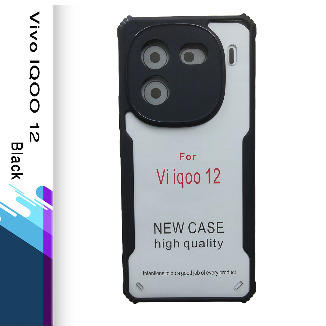 Picture of For Vivo IQOO 12 - Transparent Silica Gel Matte ShockProof Slim Thin Back Cover Phone Case With Bumper