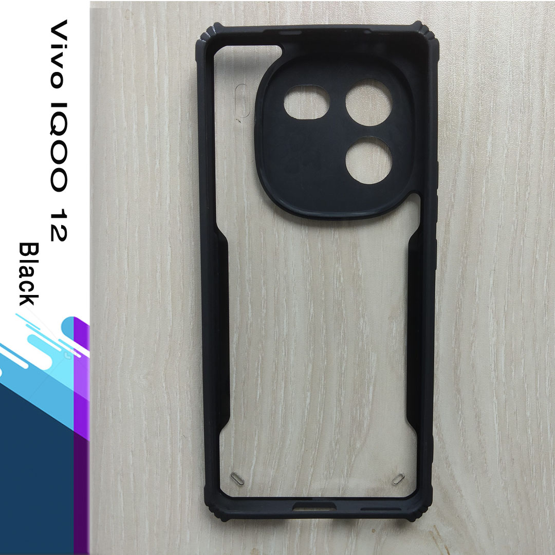 Picture of For Vivo IQOO 12 - Transparent Silica Gel Matte ShockProof Slim Thin Back Cover Phone Case With Bumper