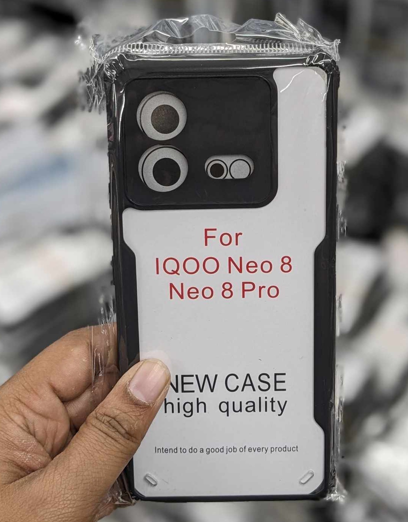 Picture of For vivo iQOO Neo8 Hard Clear Acrylic Shockproof TPU Bumper Mobile Phone Case Back Cover