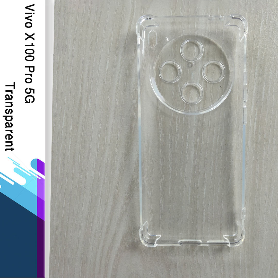 Picture of For Vivo X100 Pro Shockproof TPU Bumper Clear Soft Silicone Acrylic Mobile Phone Case [ Pani Cover ] Back Cover