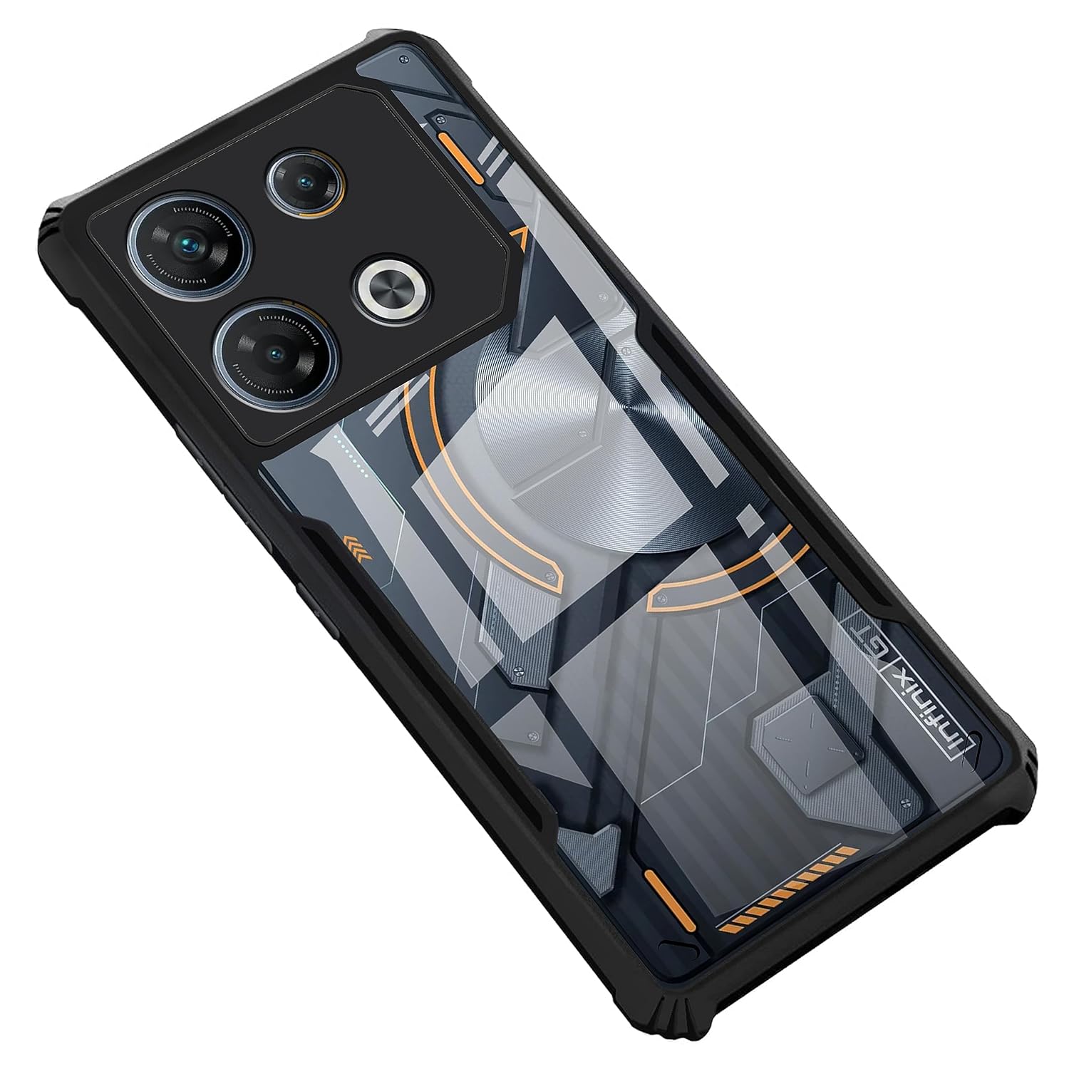 Picture of For Infinix GT 10 Pro Edge-Reinforced Shockproof Cushion Back Clear Hybrid Transparent Hard Cover Casing