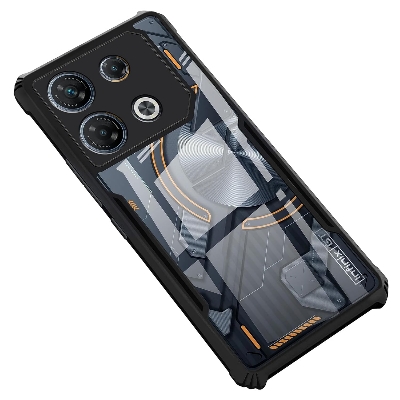 Picture of For Infinix GT 10 Pro Edge-Reinforced Shockproof Cushion Back Clear Hybrid Transparent Hard Cover Casing