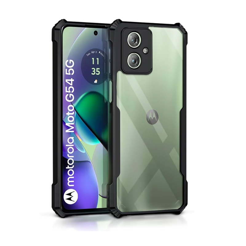 Picture of For Motorola Moto G64 Hard Clear Acrylic Shockproof TPU Bumper Mobile Phone Case Back Cover