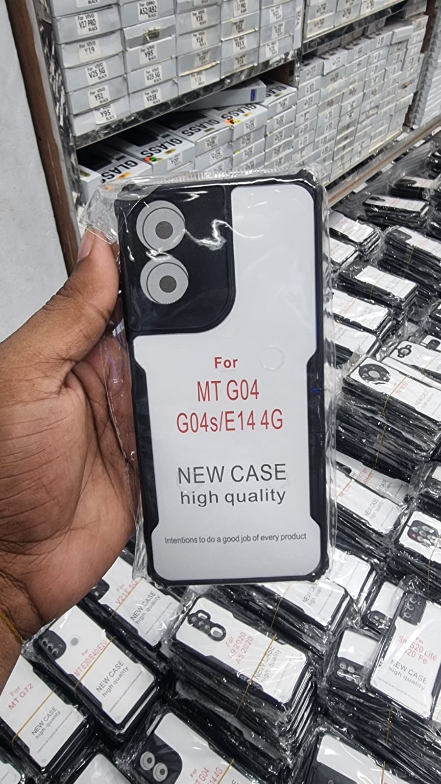 Picture of For Motorola Moto E14 Hard Clear Acrylic Shockproof TPU Bumper Mobile Phone Case Back Cover