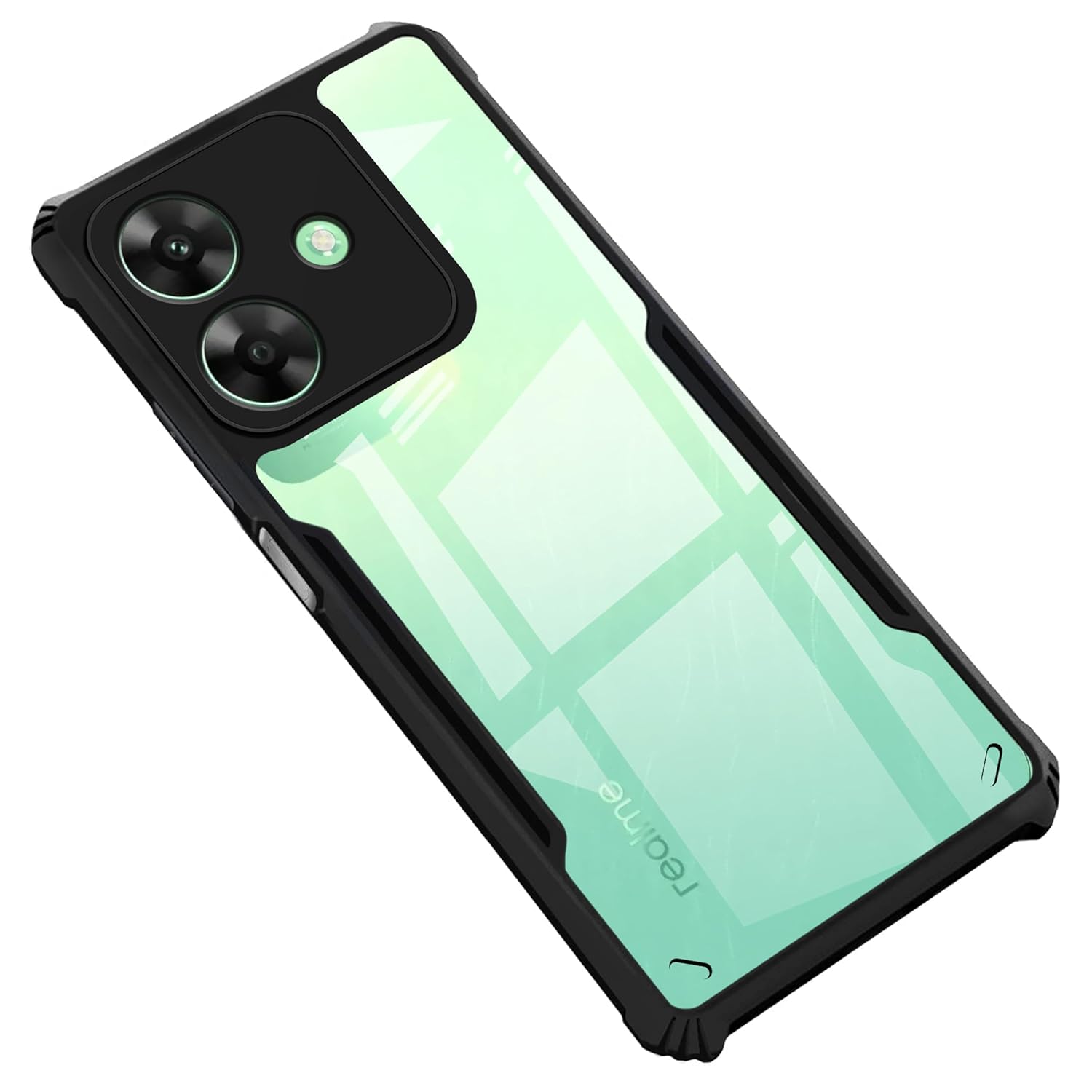 Picture of For Realme C61 Edge-Reinforced Shockproof Cushion Back Clear Hybrid Transparent Hard Cover Casing
