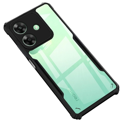 Picture of For Realme C61 Edge-Reinforced Shockproof Cushion Back Clear Hybrid Transparent Hard Cover Casing