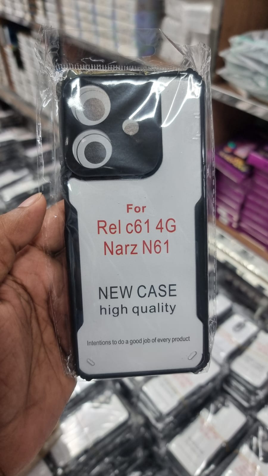 Picture of For Realme C61 Edge-Reinforced Shockproof Cushion Back Clear Hybrid Transparent Hard Cover Casing