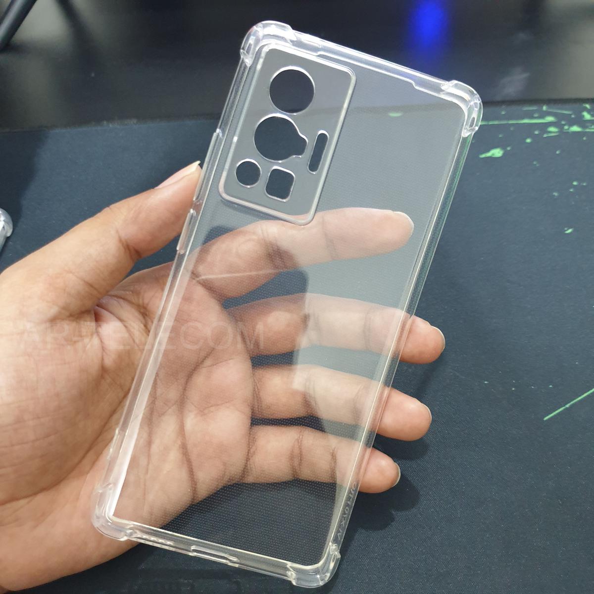Picture of for vivo X70 Pro Silicone Airbag cover Shockproof Transparent Protective Clear Back Cover TPU Case