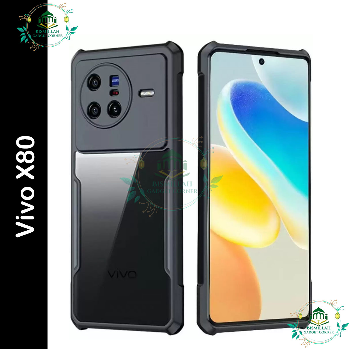 Picture of Xundd Back Cover for Vivo X80 Transparent Hybrid Hard PC Back Bumper