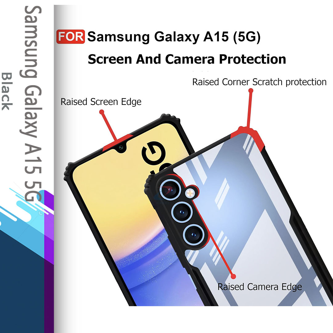 Picture of For Samsung Galaxy A15 Cases Shockproof Airbag Bumper Soft Back Transparent Shell Covers Xundd Protective Back Cover